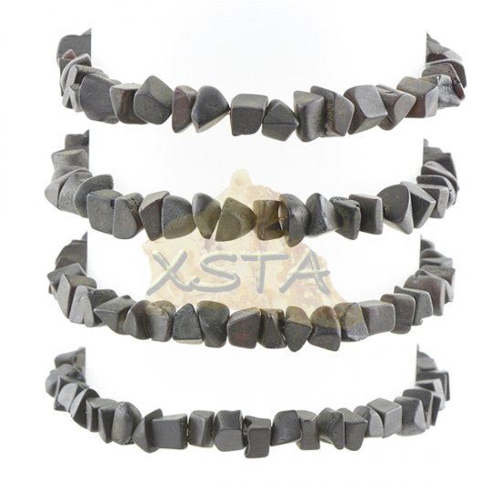 Black amber bracelet raw beads